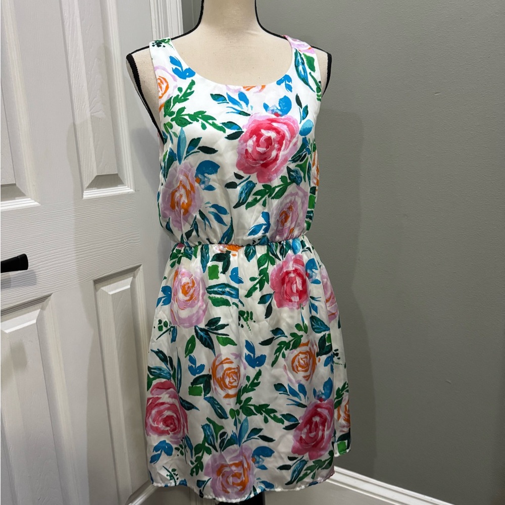 Everly White Floral Mini Dress